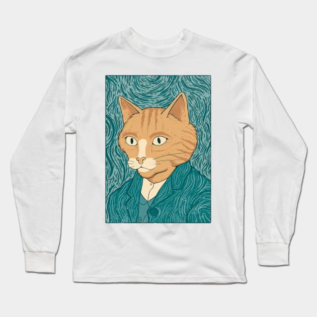 Cat Gogh Long Sleeve T-Shirt by thiagocorrea